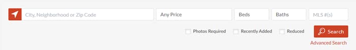 The default Quick Search Widget